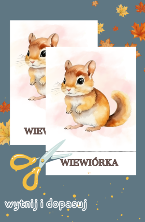 obraz reklamujący karty trójdzielne obrazkowe o jesieni dla dzieci